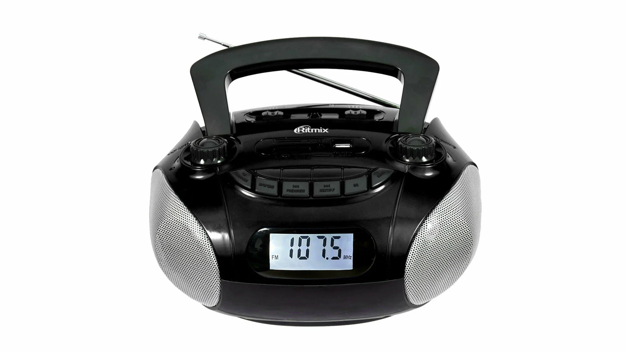 Магнитола Ritmix RBB-040BT черно-серебристый