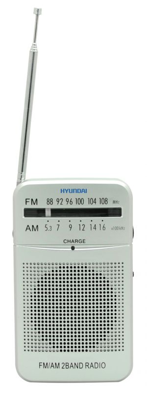 Радиоприемник портативный Hyundai H-PSR120 серебристый