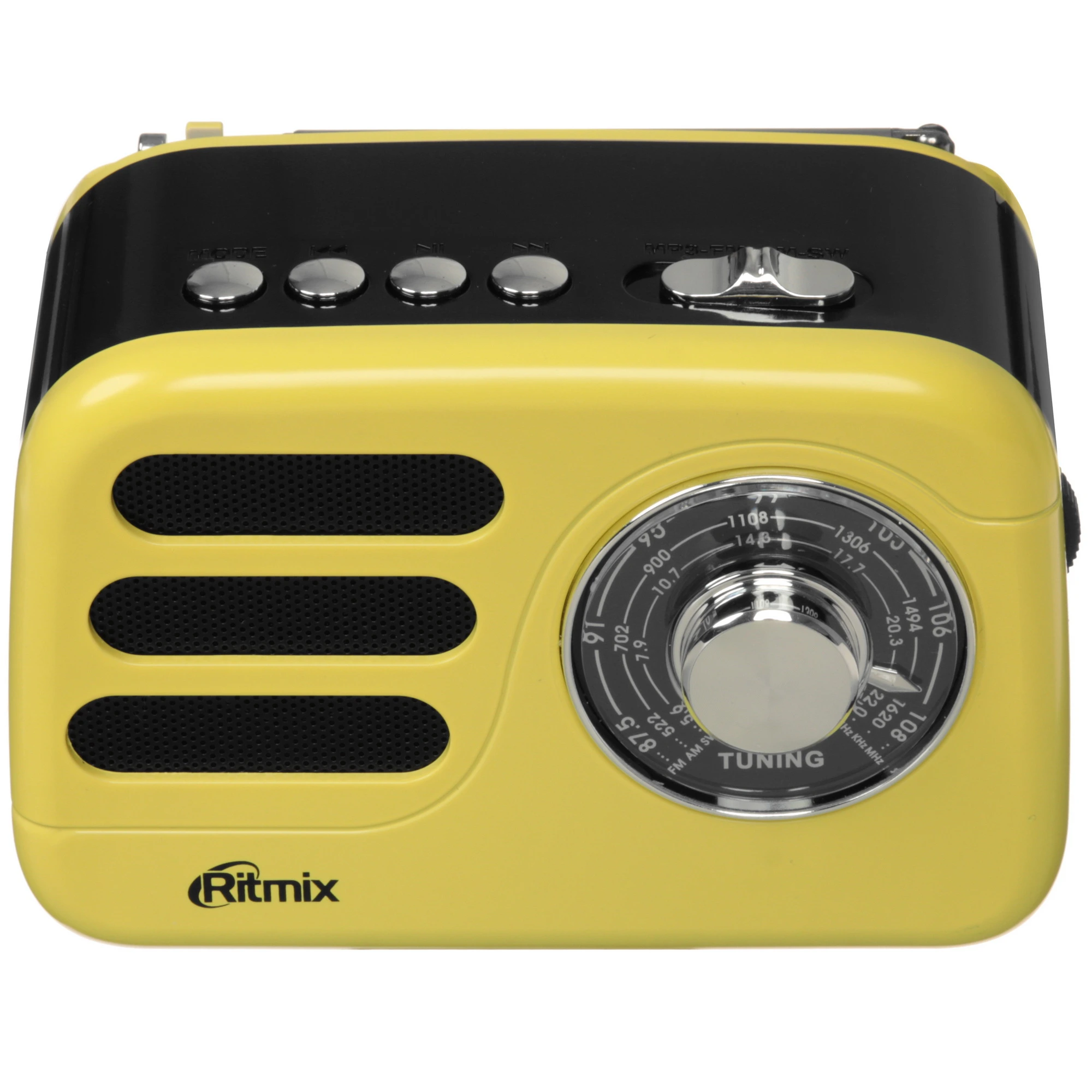 Радиоприемник Ritmix RPR-033 (FM/AM/SW/BT/USB/SD), лимонный
