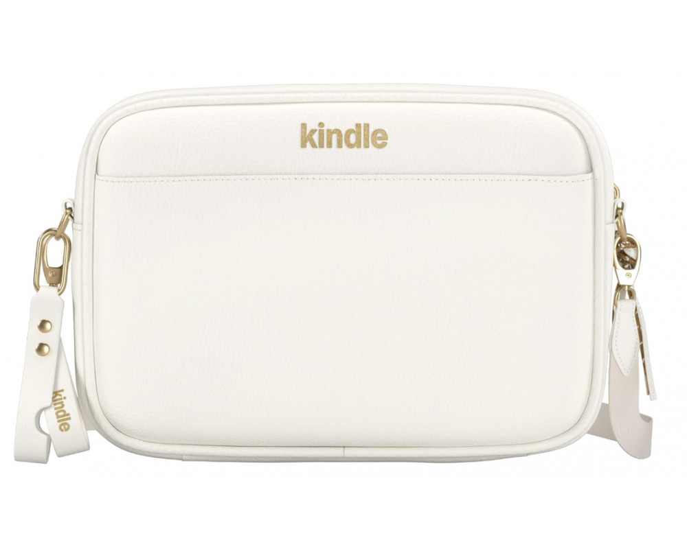 Кожаная сумка-слинг для Amazon Kindle/Kindle Paperwhite/Kindle Colorsoft, белая
