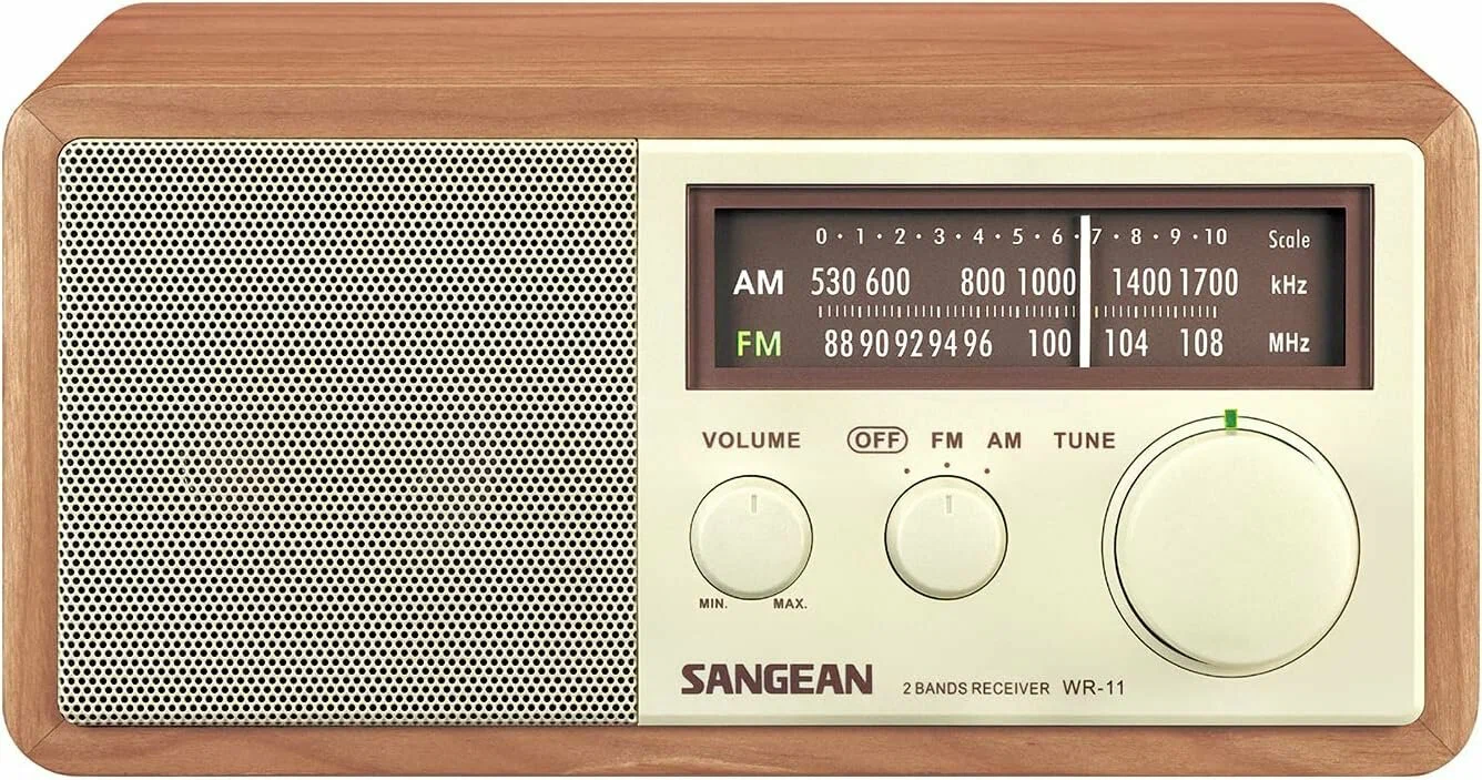 Радиоприемник Sangean WR-11 (FM/AM), деревянный корпус, цвет светлый орех