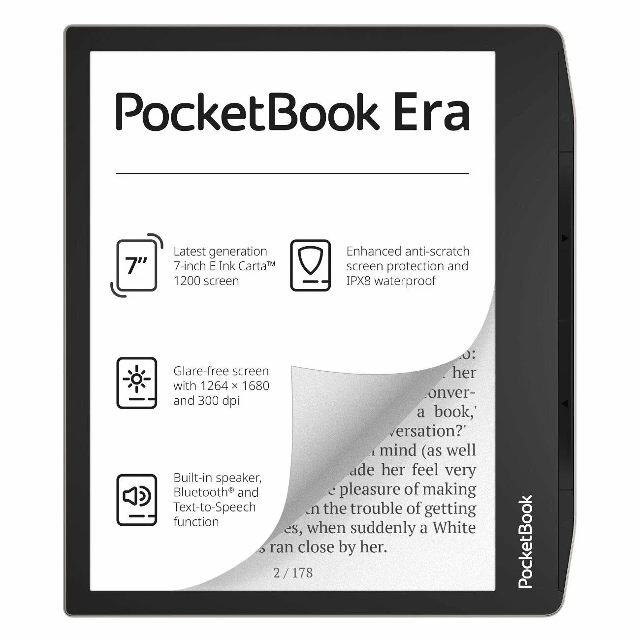 7" Электронная книга PocketBook Era 1680x1264, E-Ink, 16 ГБ, серебристый