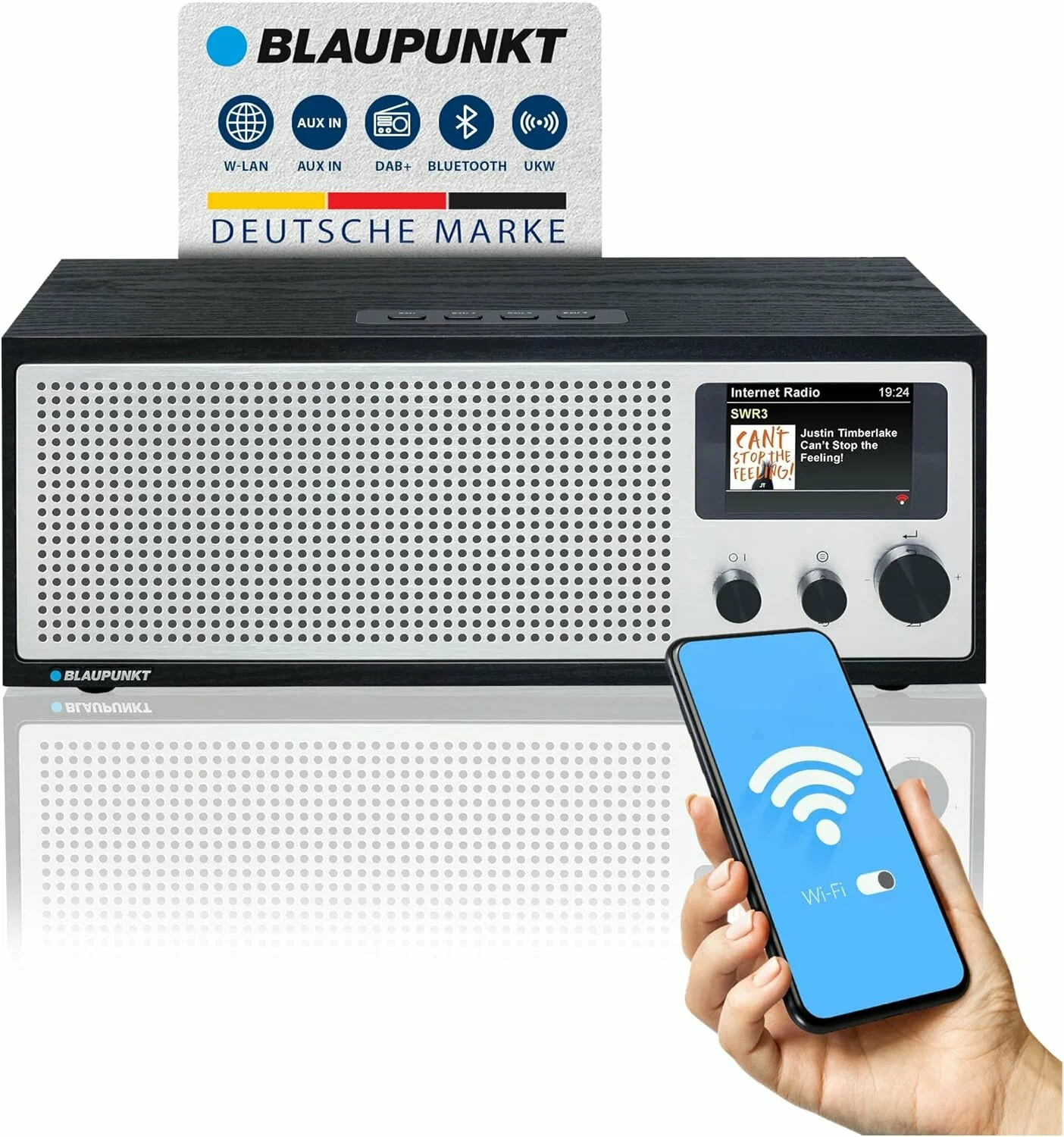 Стерео интернет радиоприемник Blaupunkt  IRD 400 Napoli (/FM/BT/DAB+) 20 Вт, черный/серебристый