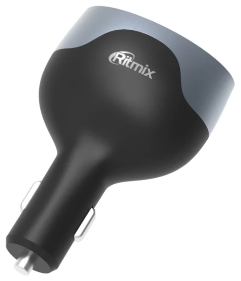 Автомобильное зарядное устройство Ritmix RM-12XQPD, 80 Вт, черный/серый