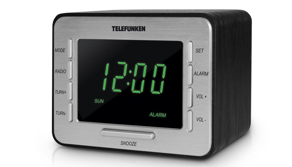 Радиоприемник настольный Telefunken TF-1508 черный/серебристый