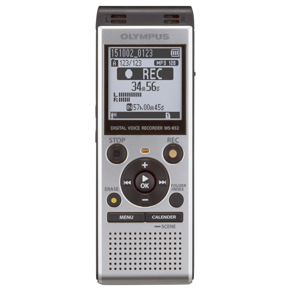 Цифровой диктофон Olympus WS-852 4gb + микрофон Olympus TP8 (V415121SE030), серебристый